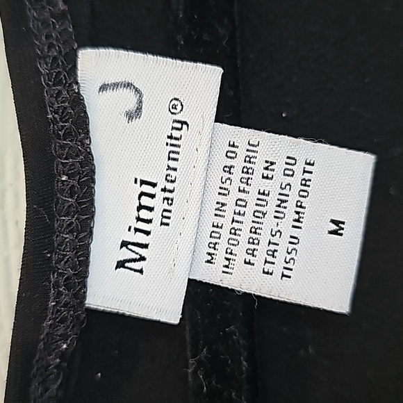 Mimi Maternity Sleeveless Tie Back Maternity Top Black Size Medium - Picture 3 of 4